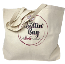 Q-Tees &quot;This is My Quilting Bag&quot; Natural Cotton Tote NEW - $159.18 MXN