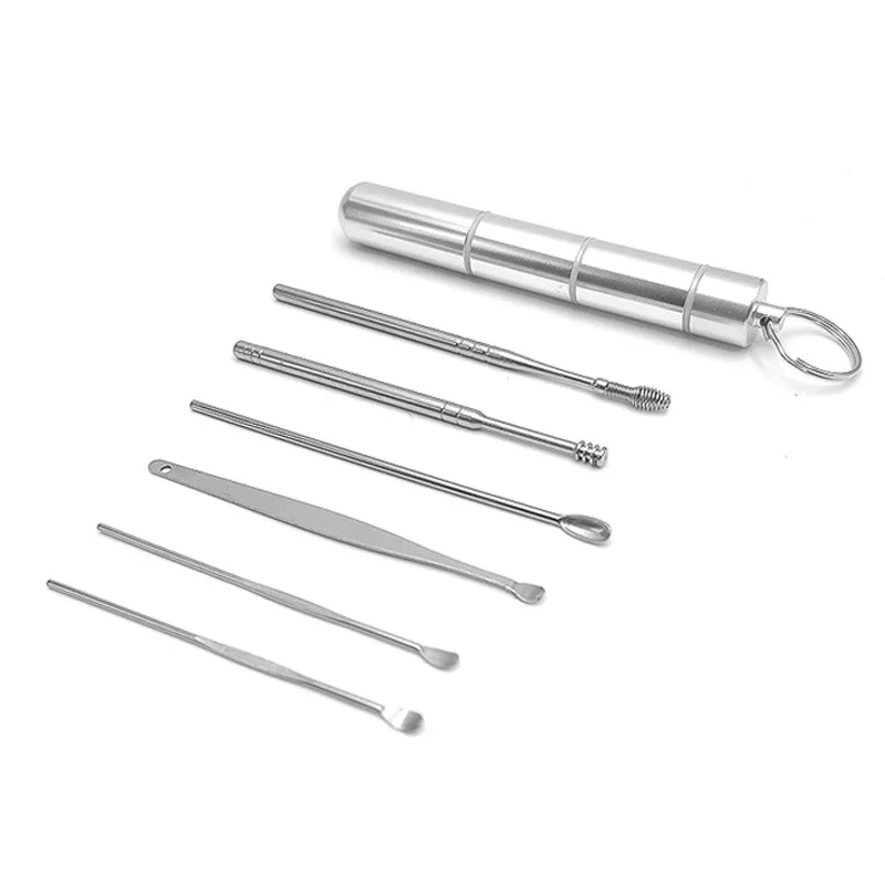 6Pcs/Set Ear  Pickers Stainless Steel Earpick  Remover Curette Ear Pick Cleaner  - $47.45