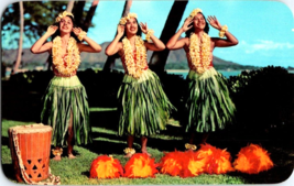 Postcard  Hawaii Waikiki Photograph Hula Maidens Dance Ancestors  5.5 x 3.5 ins. - £3.80 GBP