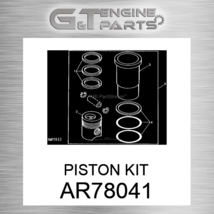 AR78041 Piston Kit (AR71592,re53321) Fits John Deere (New Oem) - £268.06 GBP