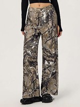 Graffiti Printed Wide Leg Cargo Pants - $38.84