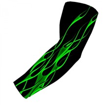 Youth Boys Football Baseball Shooter Compression Arm Sleeve Green Black ... - £7.06 GBP