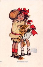 &quot;Consumation&quot;~Young Love~Artist Signed Katharine Cassaway Romance Postcard 1905 - £5.50 GBP
