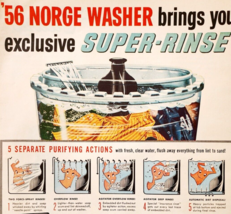 1956 Norge Super Washer Laundry Advertisement Appliances Washing Machine... - $13.50