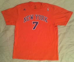 Adidas New York Knicks NYK Carmelo Anthony 7 Orange Short Sleeve Tee T-Shirt XL - £31.96 GBP