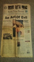 Daily News Record Newspaper Sept 12, 2001 WTC 9/11 September 11 Harrison... - $25.99