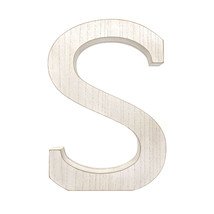 16&quot; Distressed White Wash Wooden Initial Letter S Sculpture - £33.83 GBP