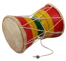 Handmade Indian Damru Hand Percussion Musical Instrument -6 inch - £16.67 GBP