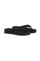 Ilse Jacobsen Women&#39;s Cheerful Platform Flip Flops Black - $46.53 CAD