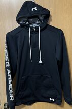 Under Armour ColdGear 1/4 Zip Pullover Hoodie Mens Medium Sleeve Logo Go... - $14.36