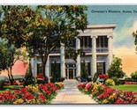 Governor&#39;s Mansion Austin Texas TX UNP Linen Postcard N18 - £1.51 GBP