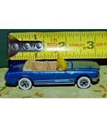 HOT WHEELS 1965 MUSTANG Convertible Metallic Blue 1983 Malaysia WHITE TI... - $282.73 MXN