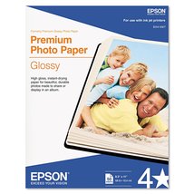 Epson Premium Photo Paper, 10.4 Mil, 8 X 10, High-Gloss Bright White, 20... - £18.98 GBP