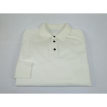 Men's Sweater Knit By BRANGO Turkey Polo Neck Cotton Blend 21228 White image 2