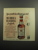 1951 Crosse &amp; Blackwell Manhattan Cocktail Ad - Your private bar - £14.76 GBP
