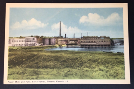 FORT FRANCES, Ontario Canada Postcard &quot;Paper Mills and Falls&quot; Factory View 1941 - £5.58 GBP