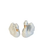 Vintage Swan Salt and Pepper Shakers FF Japan Taiwan White Ceramic 3 Inc... - $17.10