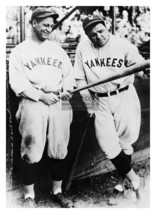 Babe Ruth And Lou Gehrig Admiring Baseball Bat New York Yankees 5X7 Photo - £6.68 GBP