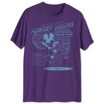 Jem Mens Mickey Mouse Graphic T-Shirt, Purple, Small - £11.95 GBP