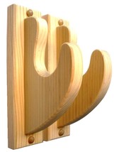 Pine Wooden Fishing Pole Rack Rod Rests Speargun Holder Display Wall Mou... - $14.99