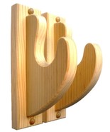 Pine Wooden Fishing Pole Rack Rod Rests Speargun Holder Display Wall Mou... - $279.18 MXN