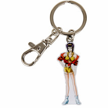 Cowboy Bebop Faye Valentine Walking Pose Metal Keychain Multi-Color - £13.28 GBP