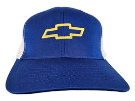 Chevrolet Chevy Mesh Back - Blue &amp; Yellow Trucker Snapback Hat Cap - £7.09 GBP