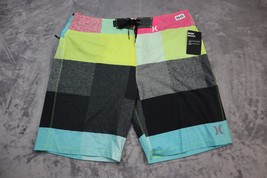 Hurley Shorts Mens 34 Color Blcok Lightweight Athletic Casual 20&quot; Knee L... - £23.72 GBP