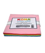 Robert Kaufman Kona Cotton Solids Bright Palette 5 Inch Precut Squares 4... - £11.91 GBP