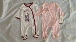 NBA Baby Girl&#39;s Cleveland Cavaliers One Piece Pajama 2pc Set Pink/White ... - £18.40 GBP