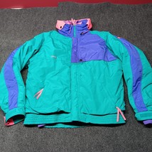 Vintage Columbia 3 in 1 Winter Jacket Men XL Green Blue Pink Criterion 90s - $65.07