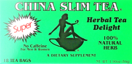 China Slim Tea Super Herbal Tea Delight 100 % All Natural 18 Tea Bags - $9.89+