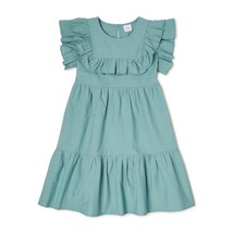 Wonder Nation Charming Green Goddess Ruffle Dress Girls Size XL 14-16 NWT - £5.40 GBP