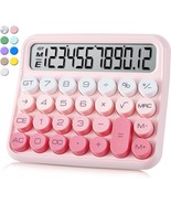 Calculator With 12 Digits, A Large Desktop Display, Buttons, And A Pink ... - $61.63 CAD