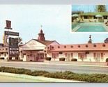 Topper Motor Hotel Poolside Multi View Bakersfield CA UNP Chrome Postcar... - $10.84