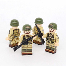 4pcs WW2 US Army 101st Airborne Paratroopers Minifigures Weapons Accessories - £13.31 GBP