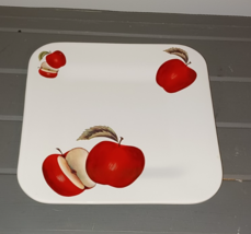 Franco Munari Bassano Apple Plate Platter Italy Square 10&quot; MCM Mid Centu... - $21.02 CAD