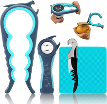 Jar Opener &amp; Bottle Opener Set for Weak Hands - Multi-Function Kitchen O... - $14.75