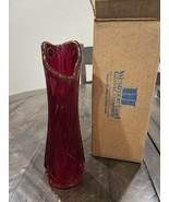 Westmoreland Glass Amberina Pattern Swung Vase 9.25” Vtg Box Sticker - €51,10 EUR