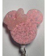 retractable badge holder Breast Cancer Awareness Minnie Mouse. - $9.90