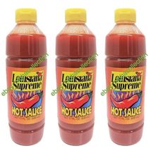 ( LOT 3 ) Louisiana supreme Hot Sauce 17 Oz Each SEALED - £23.65 GBP