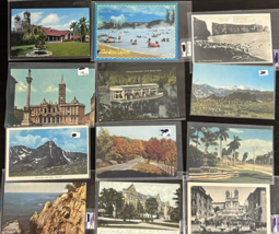 Vintage Postcards Mixed lot of 12  Buildings Views Unusual Posted and Non-Posted - £15.30 GBP