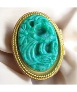 1970s Vintage Jade Green Avon Perfume / posion Ring  - €41,68 EUR