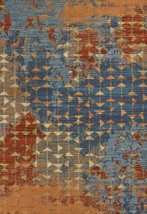7 X 10 Blue and Orange Area Rug - €414,67 EUR