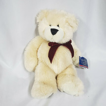 Ganz Heritage Stuffed Plush Teddy Bear Cherish HV3902 Cream Fulffy Burgu... - $79.19