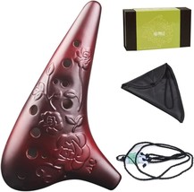 Adult Beginner 12 Hole Alto C Clay Ocarina From Zycsktl With, And Antiqu... - £33.49 GBP