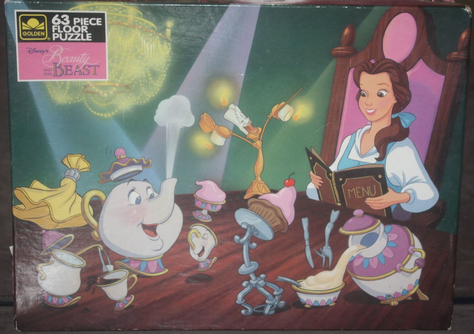 Golden Disney&#39;s Beauty &amp; the Beast 63 Piece Floor Puzzle - Complete - $12.00