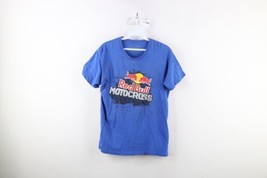 Alpinestars Mens Small Faded Spell Out Red Bull Motocross Racing T-Shirt Blue - £31.60 GBP