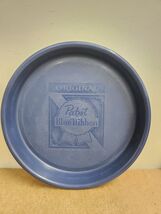 VINTAGE PABST BLUE RIBBON BEER PLASTIC 13 1/4" ADVERTISING SERVING TRAY - $5.89