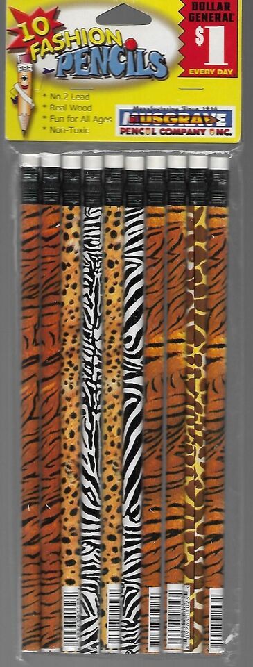Musgrave Pencil Company 10 Fashion Pencils with Eraser, No. 2 Lead, Wood - $4.30